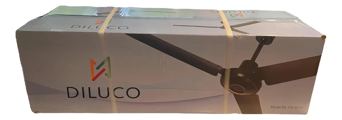 Ventilador de techo Diluco CH 5600 3 aspas acero 142 cm negro mate sin control remoto - Imagen 3